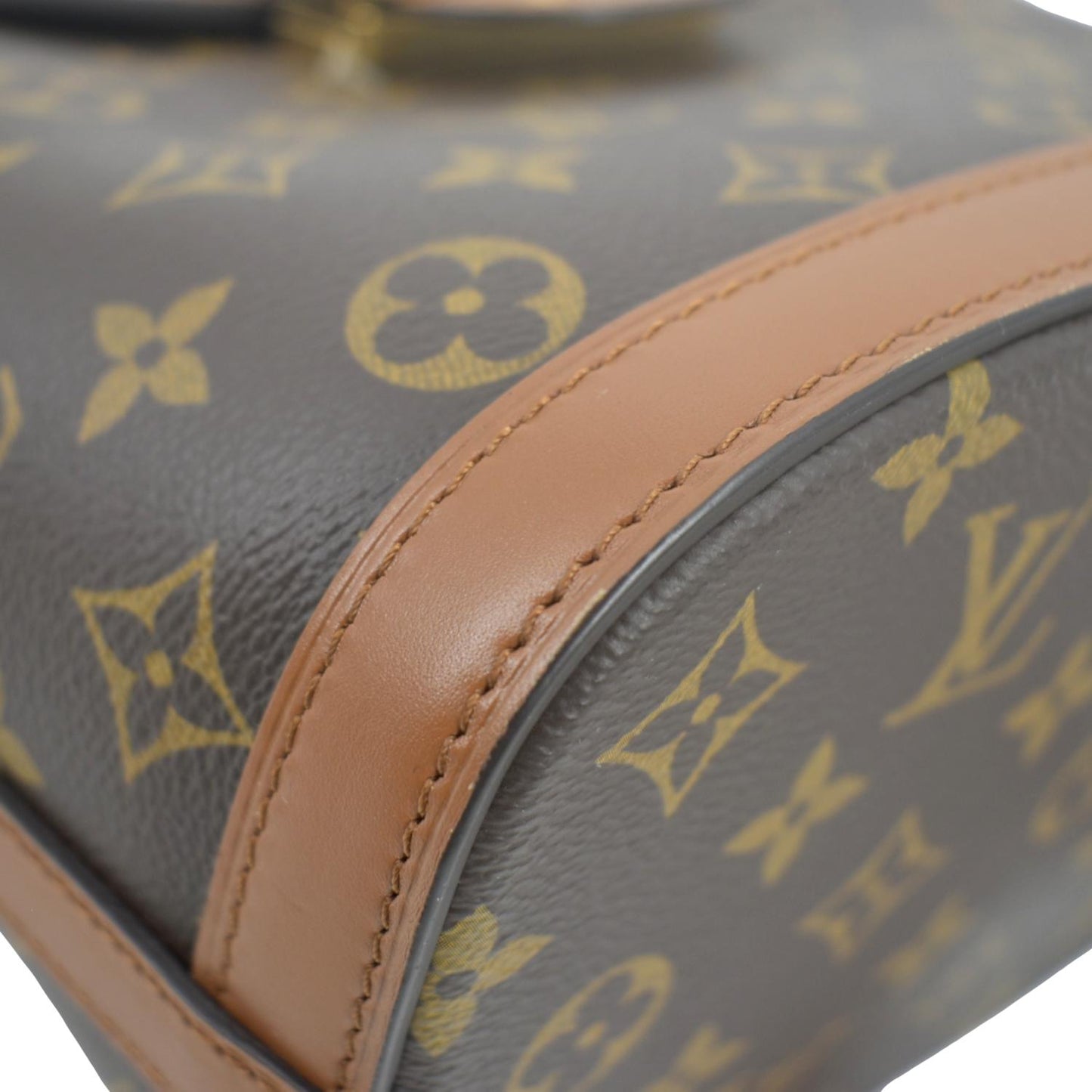 LOUIS VUITTON Dauphine PM Monogram Reverse Canvas Backpack Brown