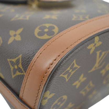 LOUIS VUITTON Dauphine PM Monogram Reverse Canvas Backpack Brown