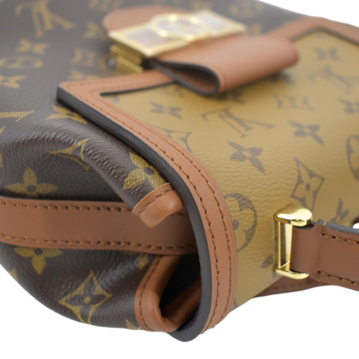 LOUIS VUITTON Dauphine PM Monogram Reverse Canvas Backpack Brown