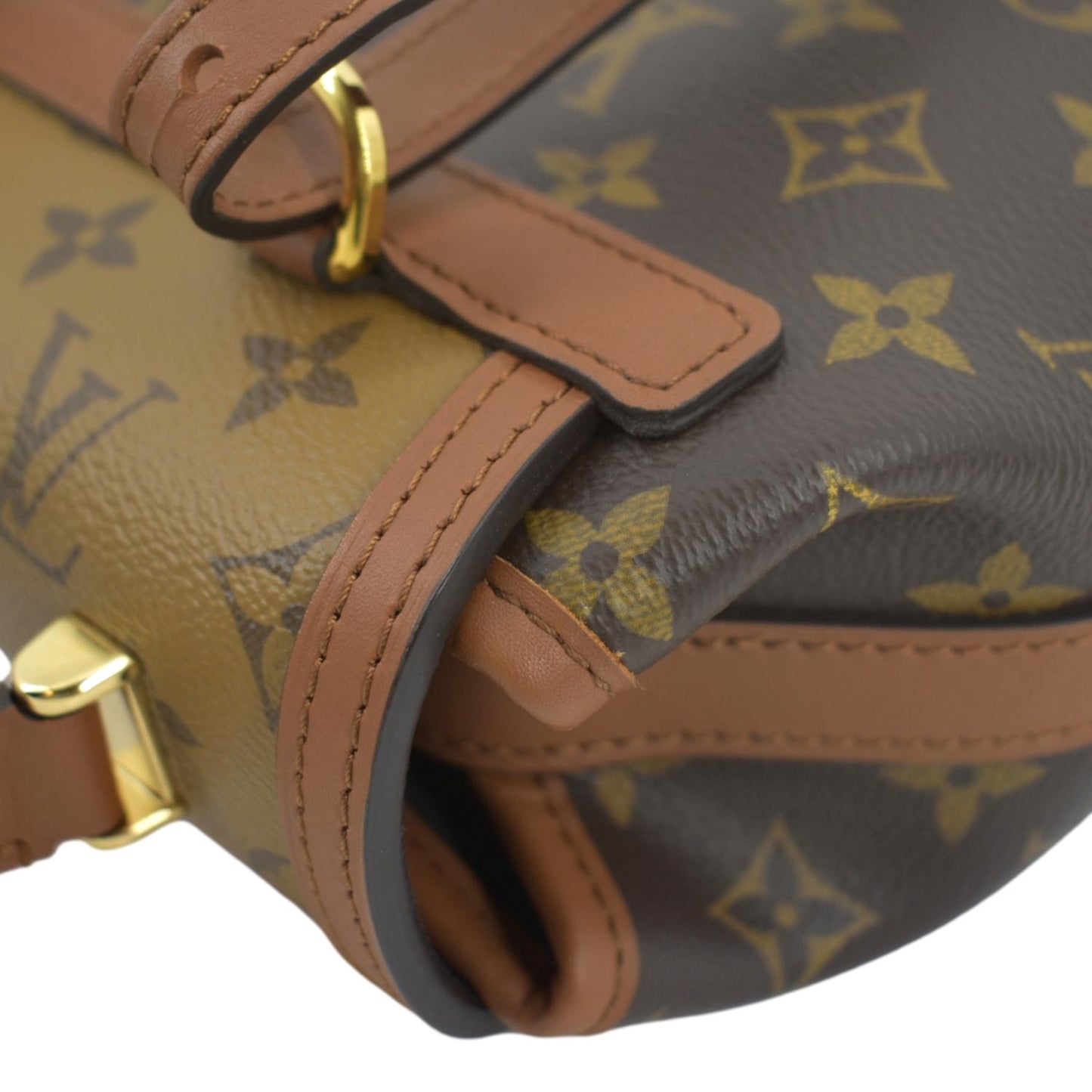 LOUIS VUITTON Dauphine PM Monogram Reverse Canvas Backpack Brown