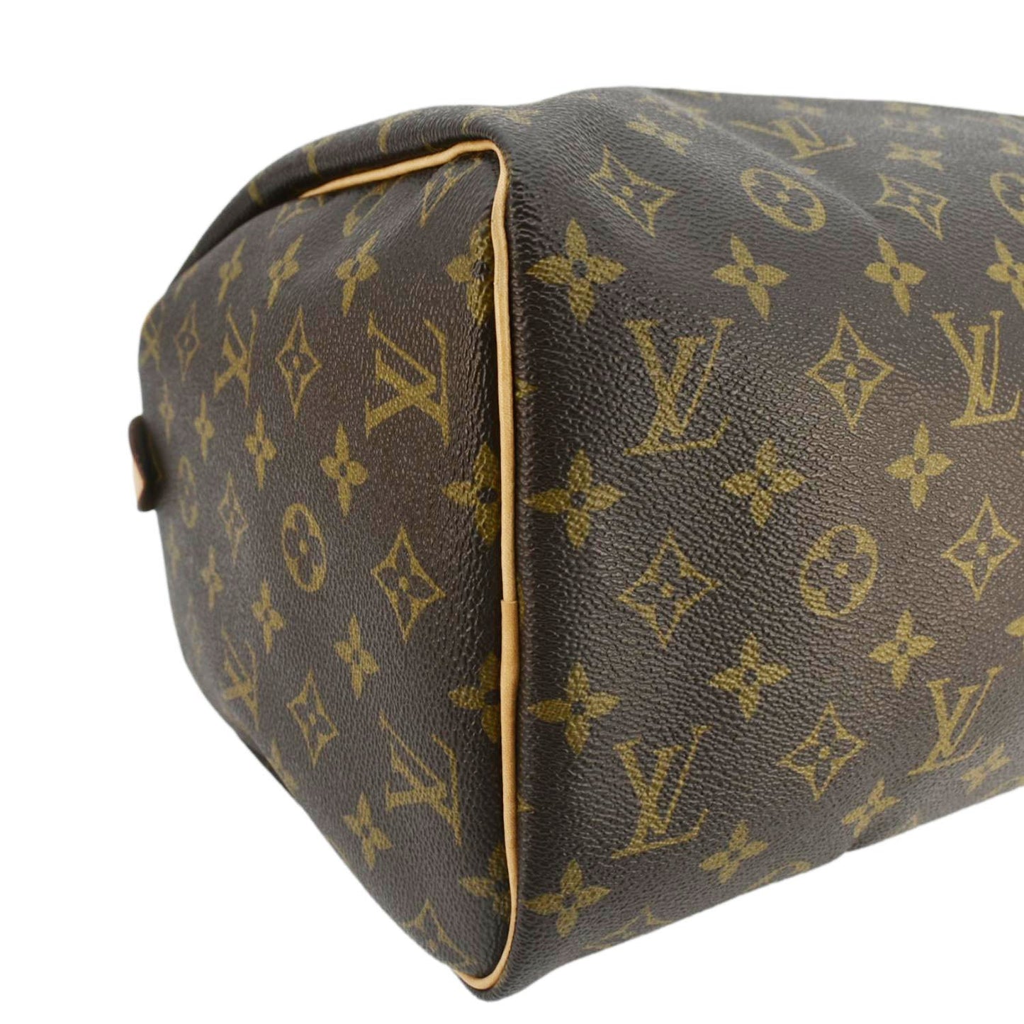 LOUIS VUITTON  Speedy 30 Monogram Canvas Satchel Bag Brown