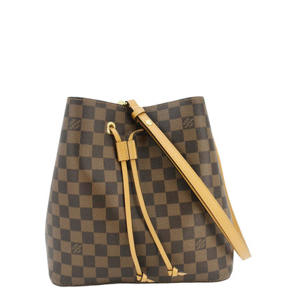 LOUIS VUITTON  Neonoe MM Damier Ebene Shoulder Bag Safran