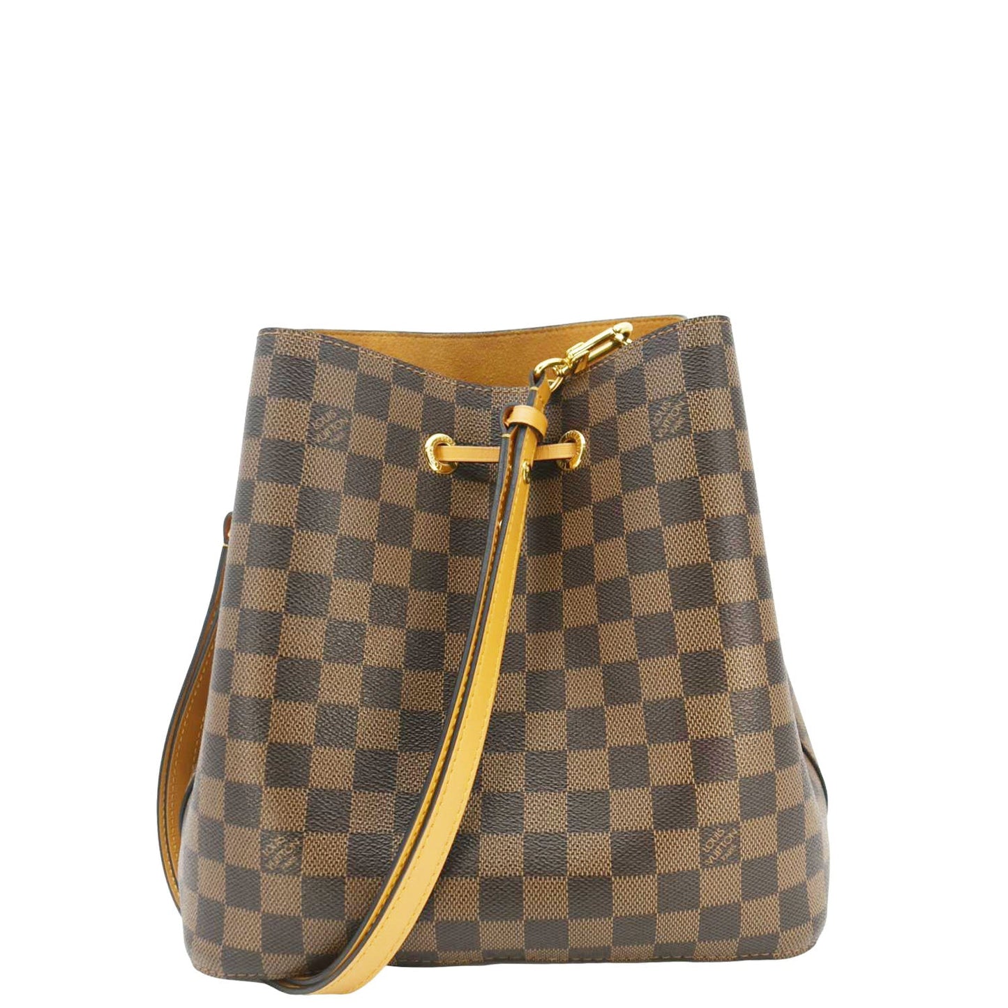 LOUIS VUITTON  Neonoe MM Damier Ebene Shoulder Bag Safran