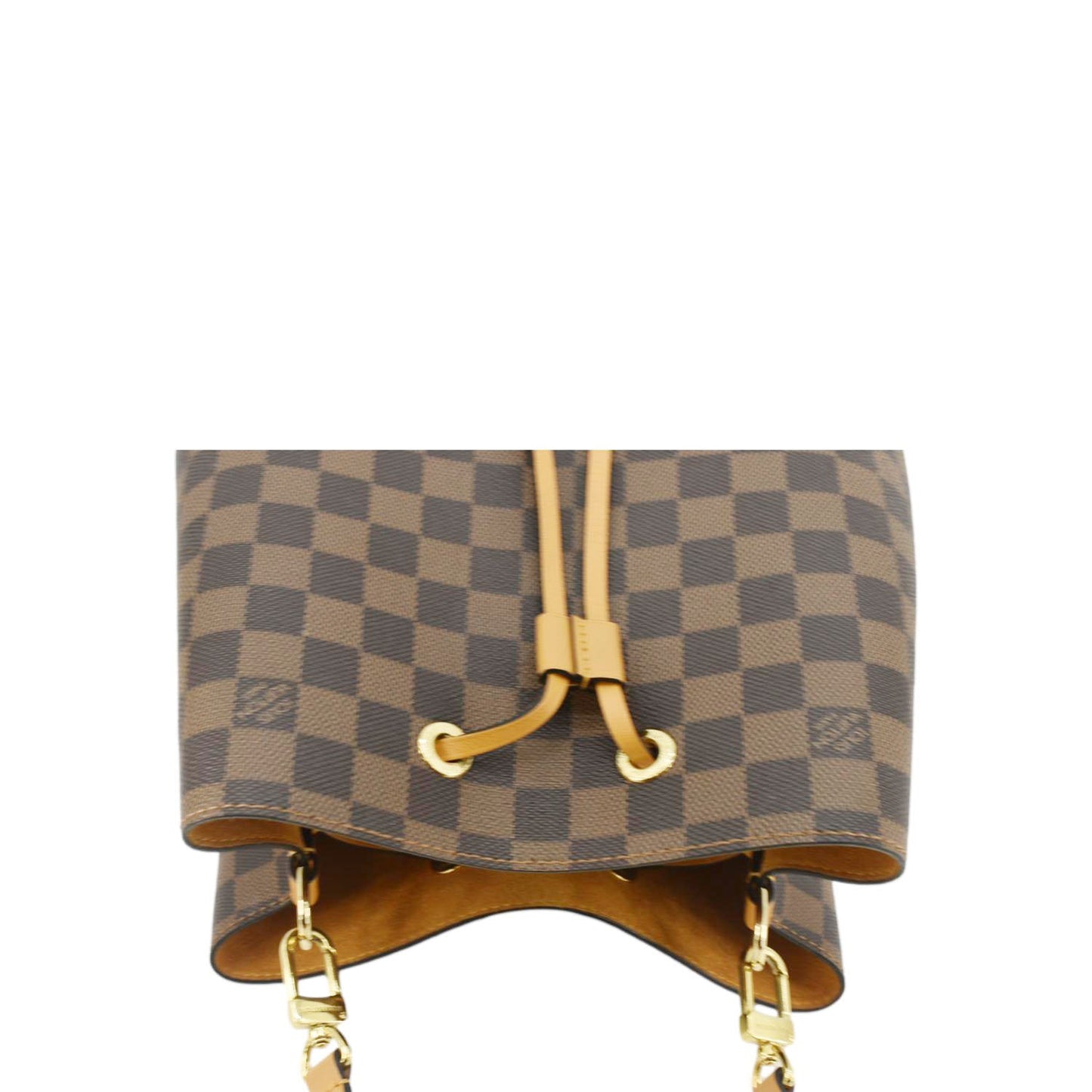 LOUIS VUITTON  Neonoe MM Damier Ebene Shoulder Bag Safran