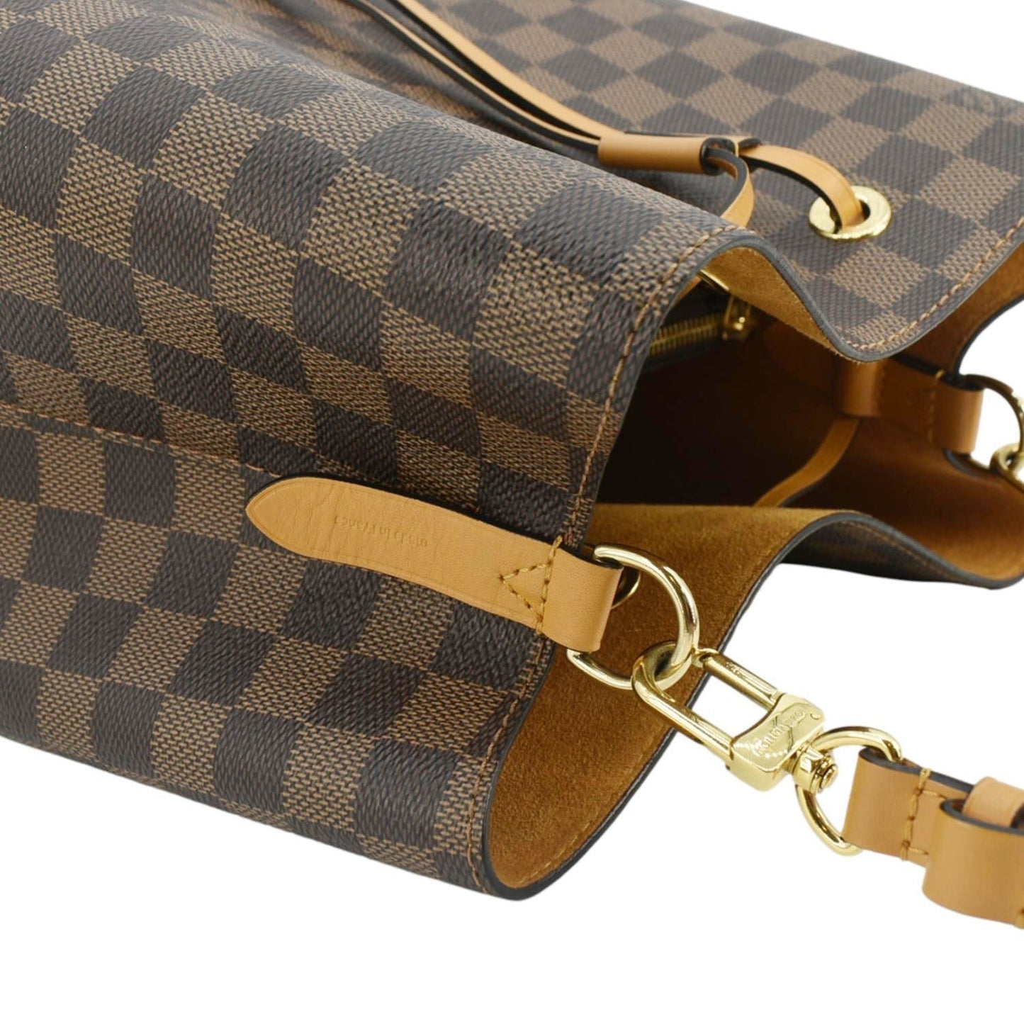 LOUIS VUITTON  Neonoe MM Damier Ebene Shoulder Bag Safran