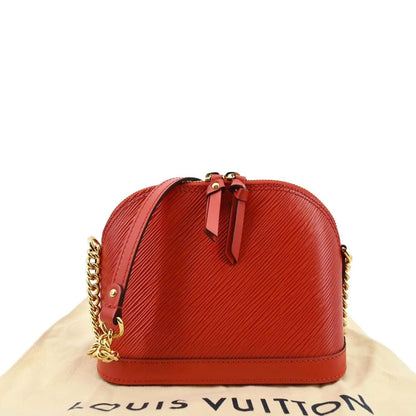 LOUIS VUITTON Alma Mini Epi Leather Crossbody Bag Red