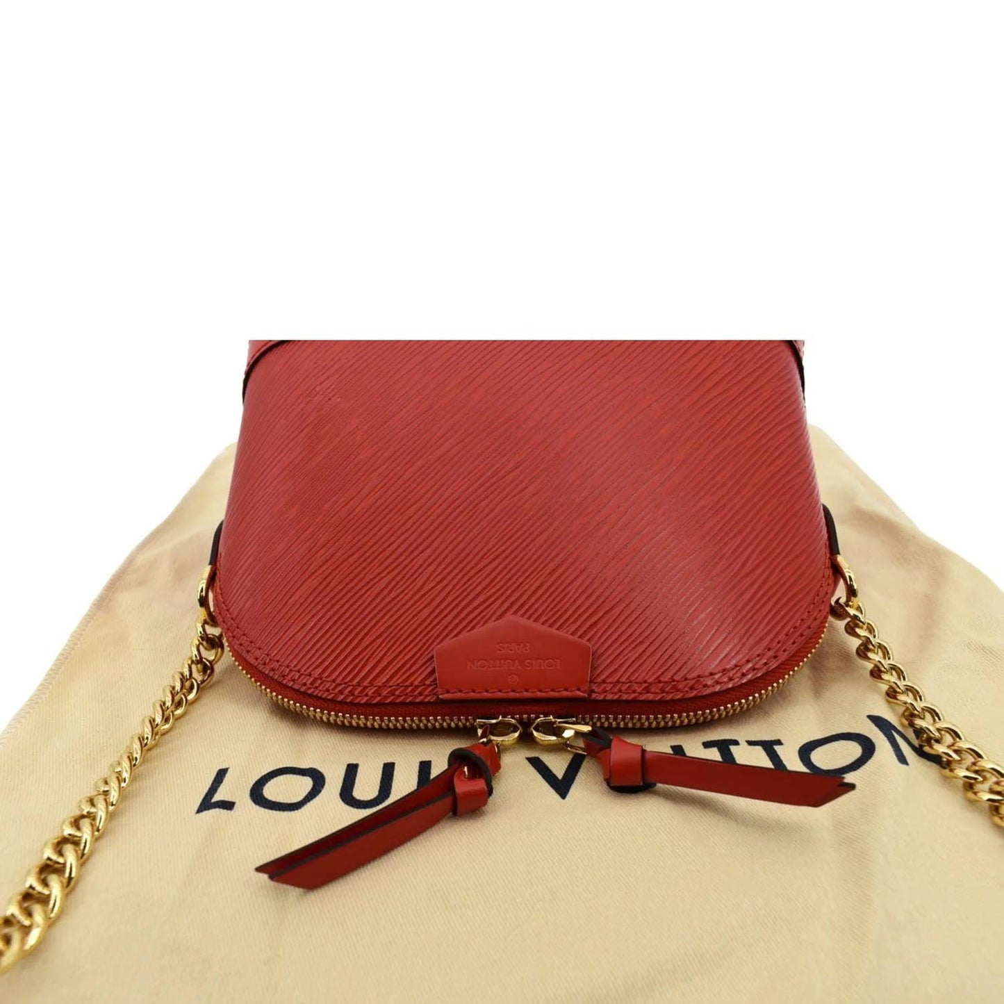 LOUIS VUITTON Alma Mini Epi Leather Crossbody Bag Red