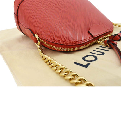 LOUIS VUITTON Alma Mini Epi Leather Crossbody Bag Red