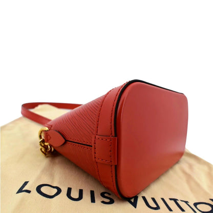 LOUIS VUITTON Alma Mini Epi Leather Crossbody Bag Red