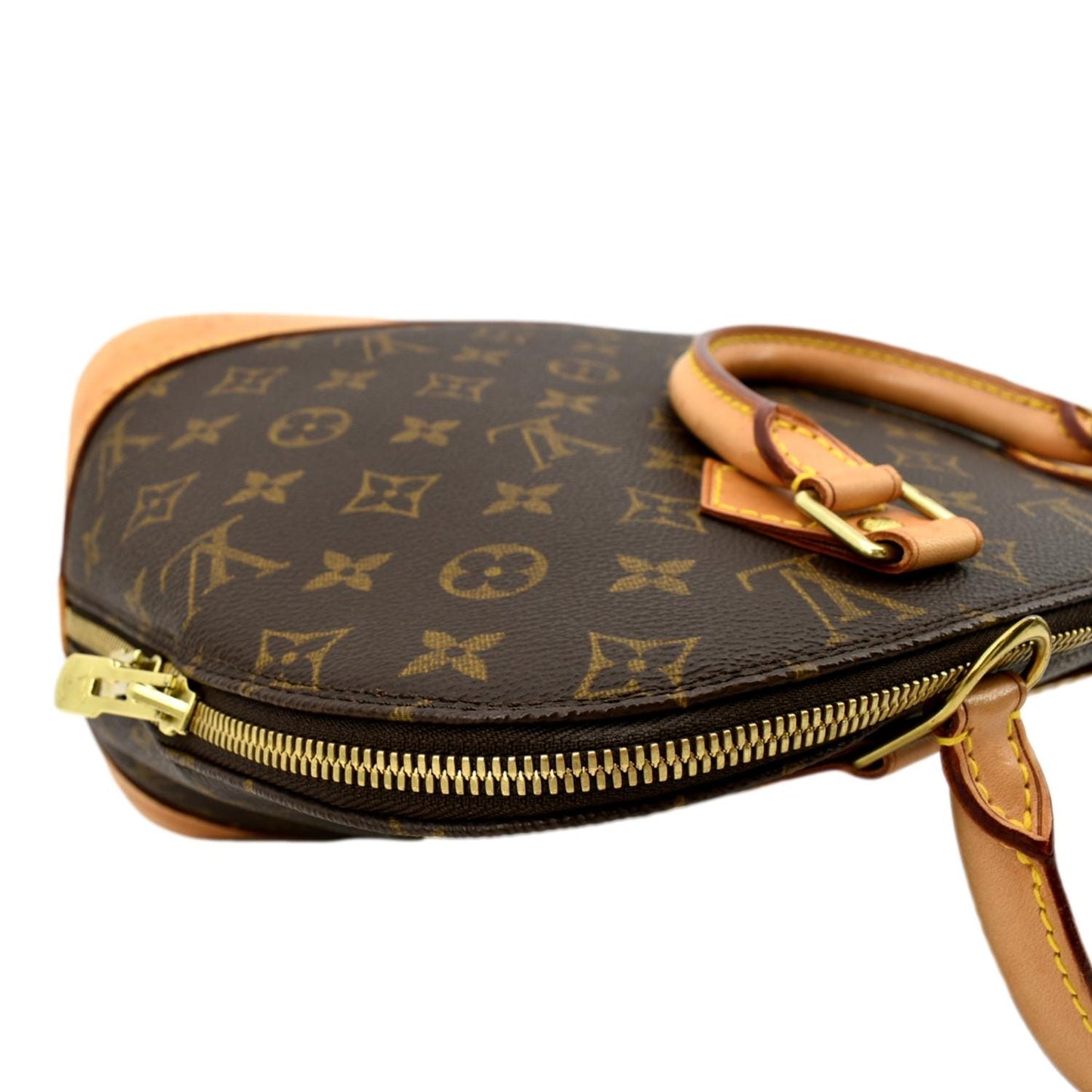 LOUIS VUITTON Alma PM Monogram Canvas Satchel Bag Brown