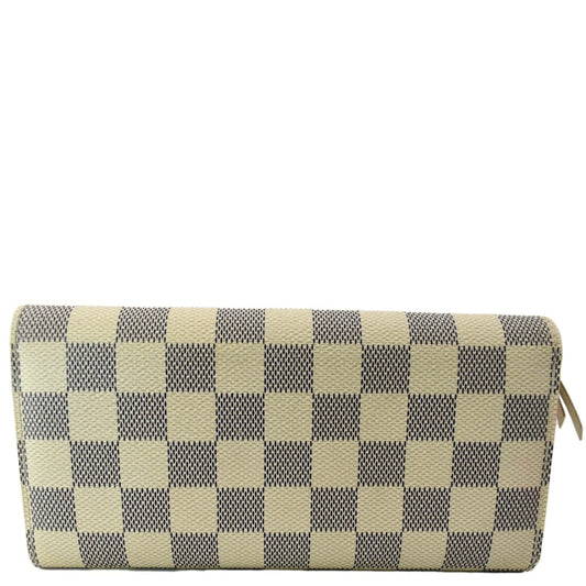 LOUIS VUITTON Emilie Damier Azur Wallet White