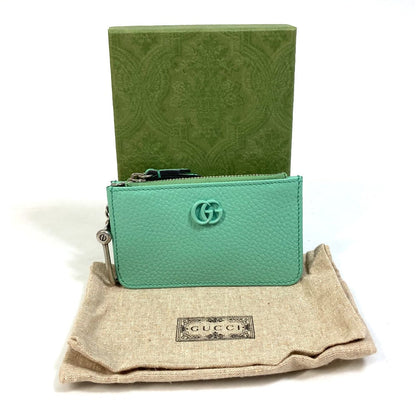 GUCCI Coin case 701070 leather Green type GG Marmont Women Secondhand