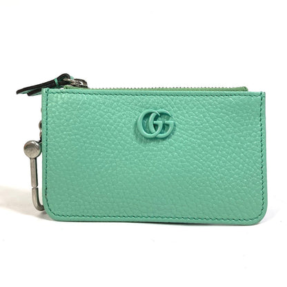 GUCCI Coin case 701070 leather Green type GG Marmont Women Secondhand