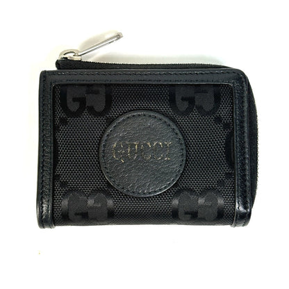 GUCCI Coin case 657587 leather black GG Off the grid Women Used