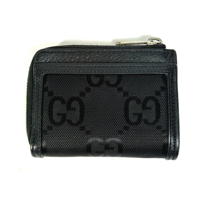 GUCCI Coin case 657587 leather black GG Off the grid Women Used