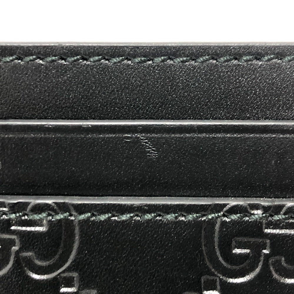 GUCCI Card Case 473927 leather black Sima mens Used