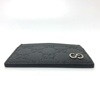 GUCCI Card Case 473927 leather black Sima mens Used