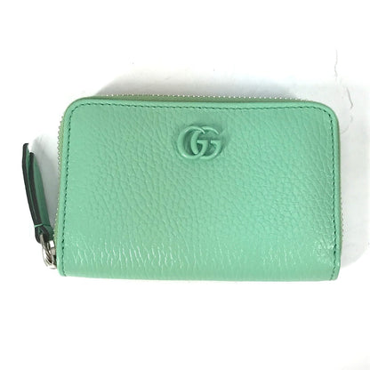 GUCCI Coin case 644412 leather green GG Double G Women Secondhand