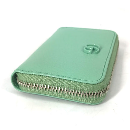 GUCCI Coin case 644412 leather green GG Double G Women Secondhand