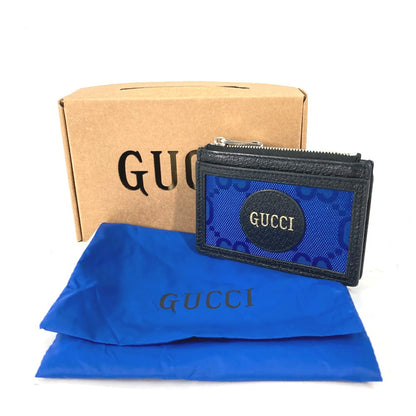 GUCCI Coin case 625583 Leather / nylon Blue x black OFF THE GRID Card Case mens Used