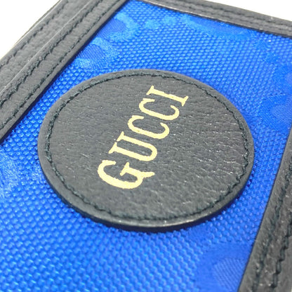 GUCCI Coin case 625583 Leather / nylon Blue x black OFF THE GRID Card Case mens Used