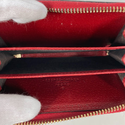 GUCCI Coin case 424897 GG Supreme Canvas Red GG Supreme Coin Pocket Wallet bird motif bird Women Secondhand