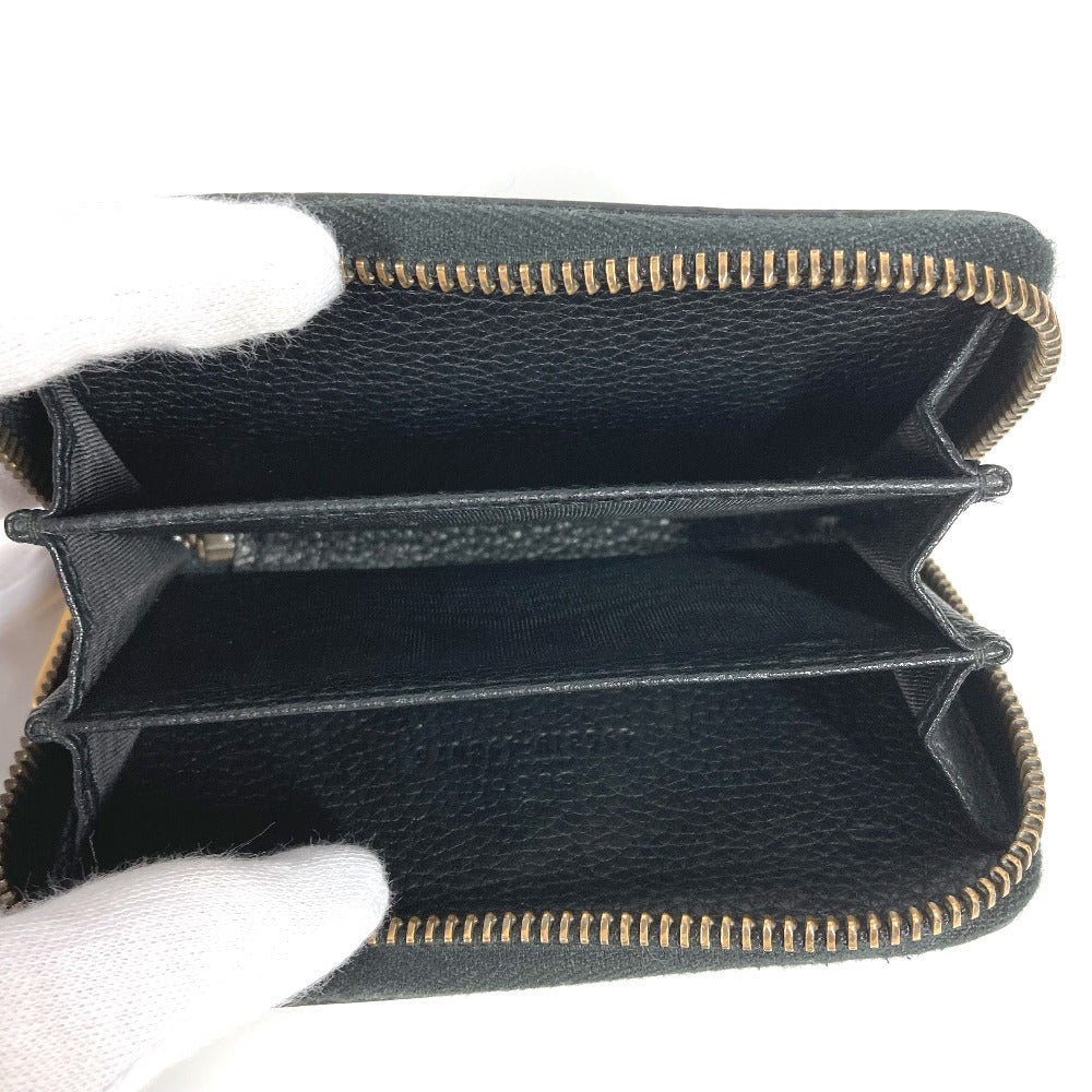 GUCCI Coin case 496319 leather black Coin Pocket Wallet logo Women Used