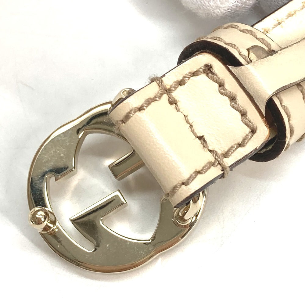 GUCCI belt 159614 leather Ivory GG Soho Women 80 Used