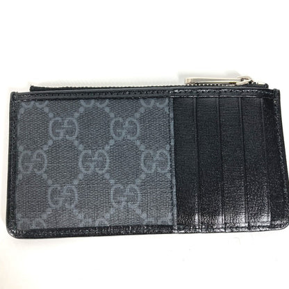 GUCCI Coin case 697717 PVC / Leather black GG Supreme Interlocking G Card Case mens Used