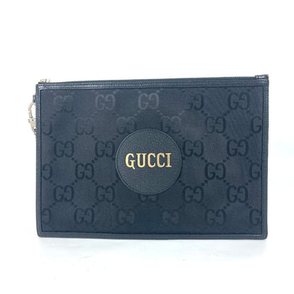 GUCCI Clutch bag 625598 Nylon / leather black GG with strap OFF THE GRID OFF THE GRID mens Used