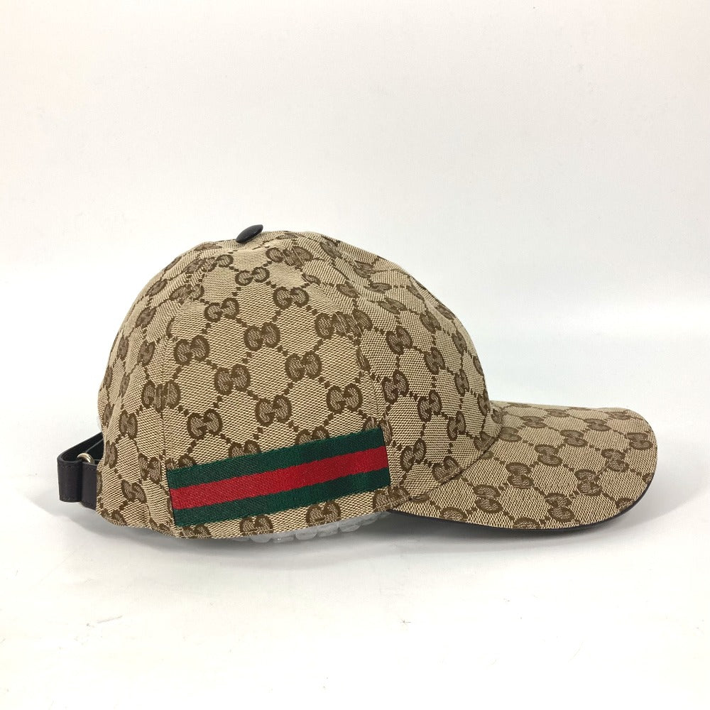 GUCCI cap 200035 GG canvas beige GG canvas Sherry line mens XL Used