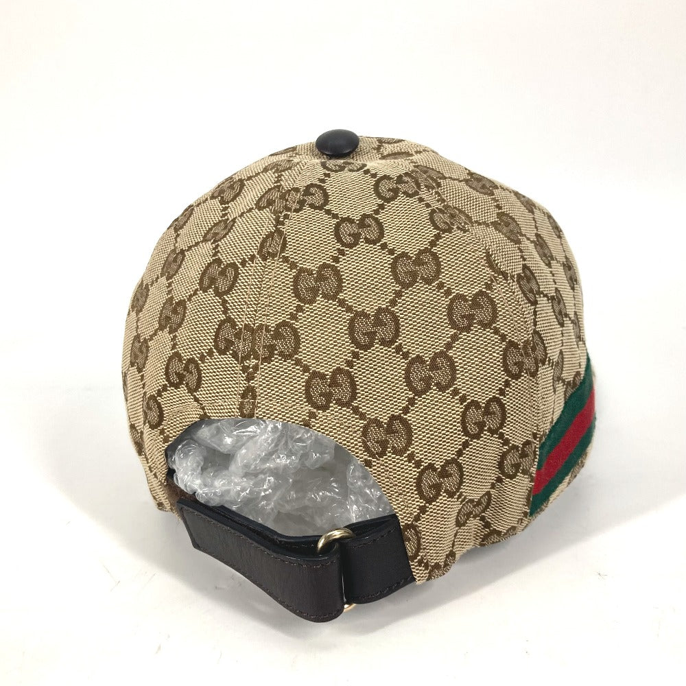 GUCCI cap 200035 GG canvas beige GG canvas Sherry line mens XL Used