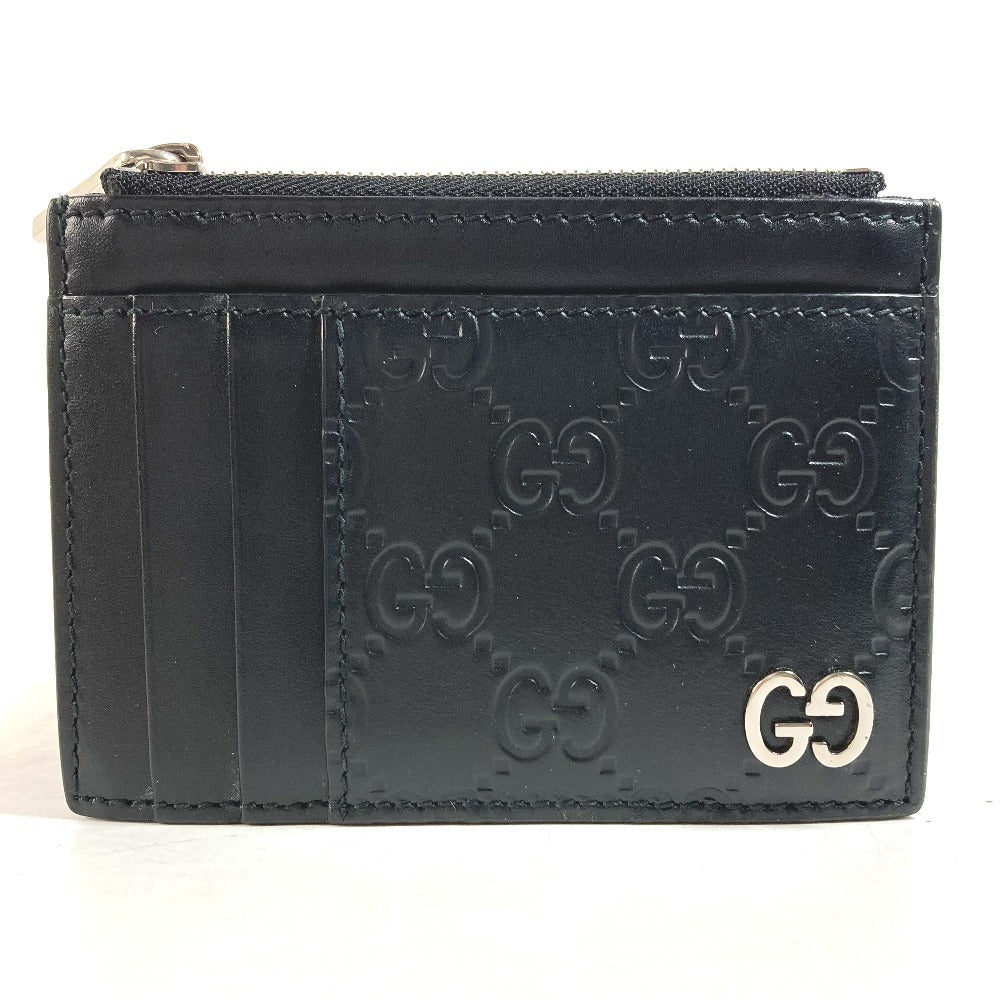 GUCCI Coin case 597560 leather black Guccisima GG mens Used