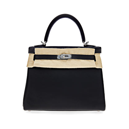 Hermes Kelly II Retourne 25 Veau Swift 89 Noir