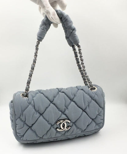 Chanel Bubble Striped Quilted Shoulder Bag