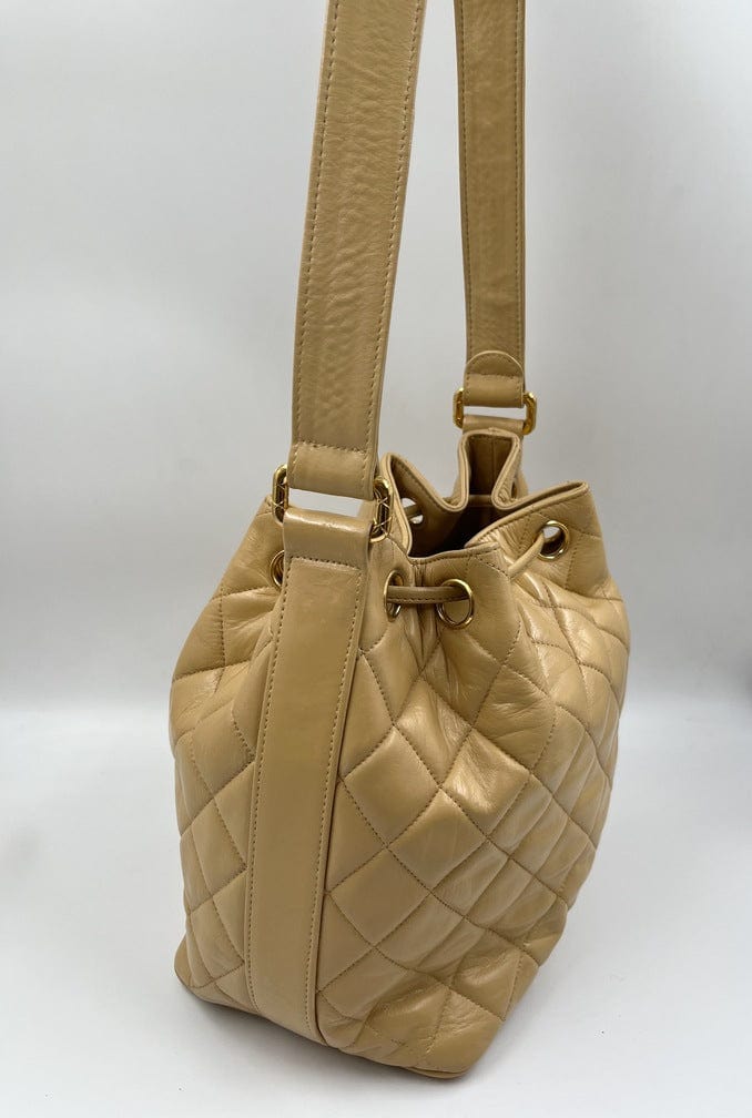 Chanel Quilted Bucket Bag