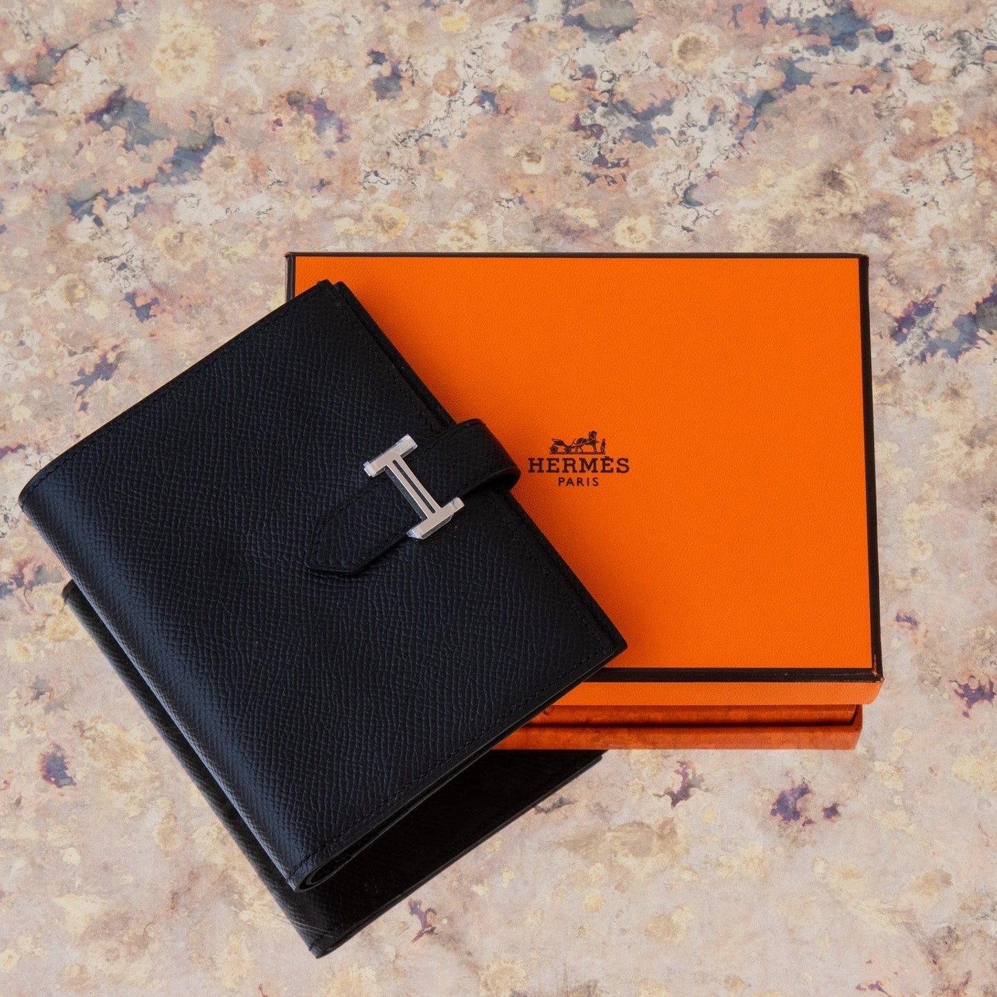 Hermes Black Bearn Wallet