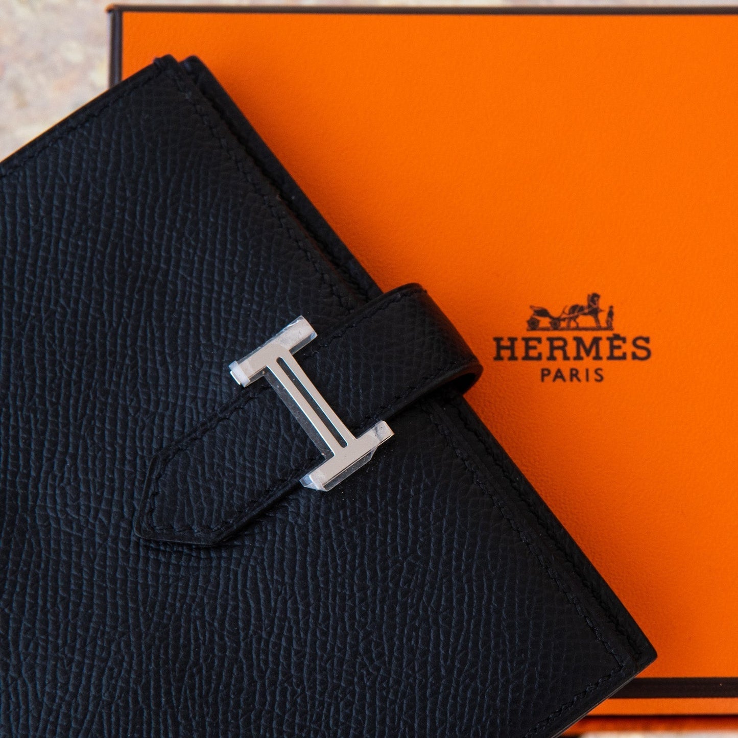 Hermes Black Bearn Wallet