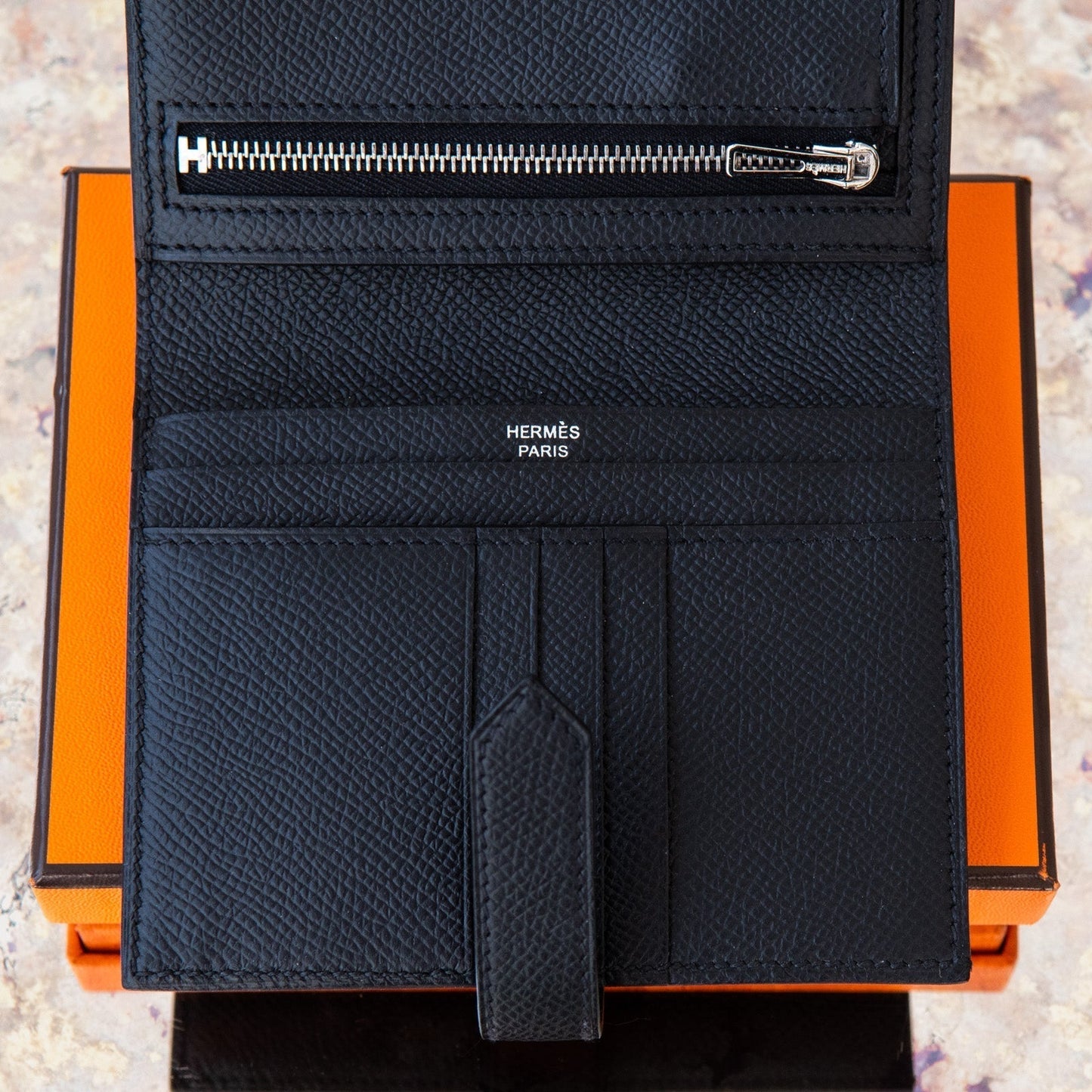 Hermes Black Bearn Wallet