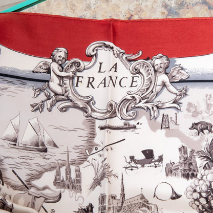 Hermes La France  Francoise De La Perriere Silk Scarf 90 cm