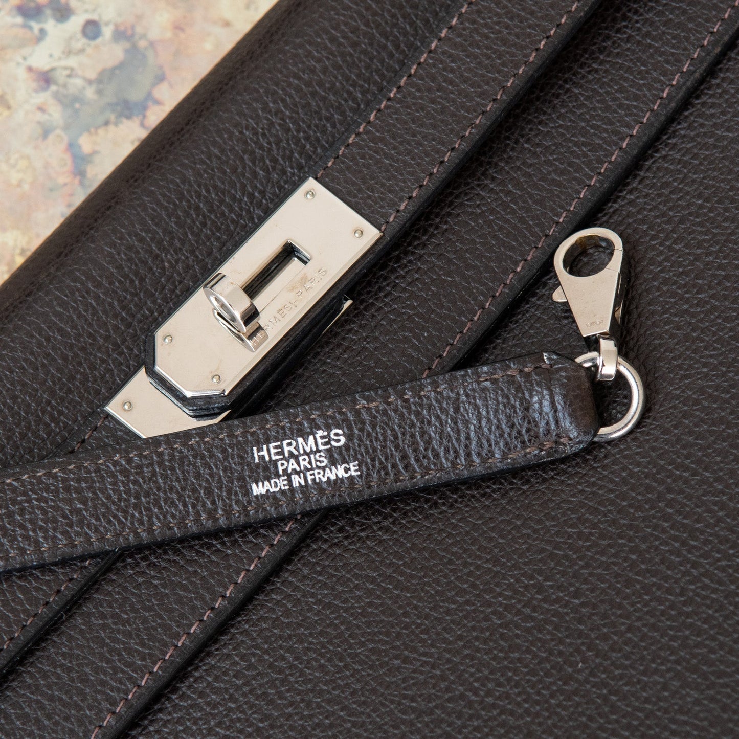 Hermes Kelly Sellier 40  Ebene Ardennes Leather