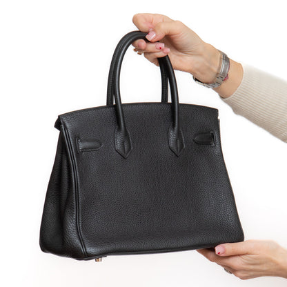 Hermes Black Birkin 30 Bag