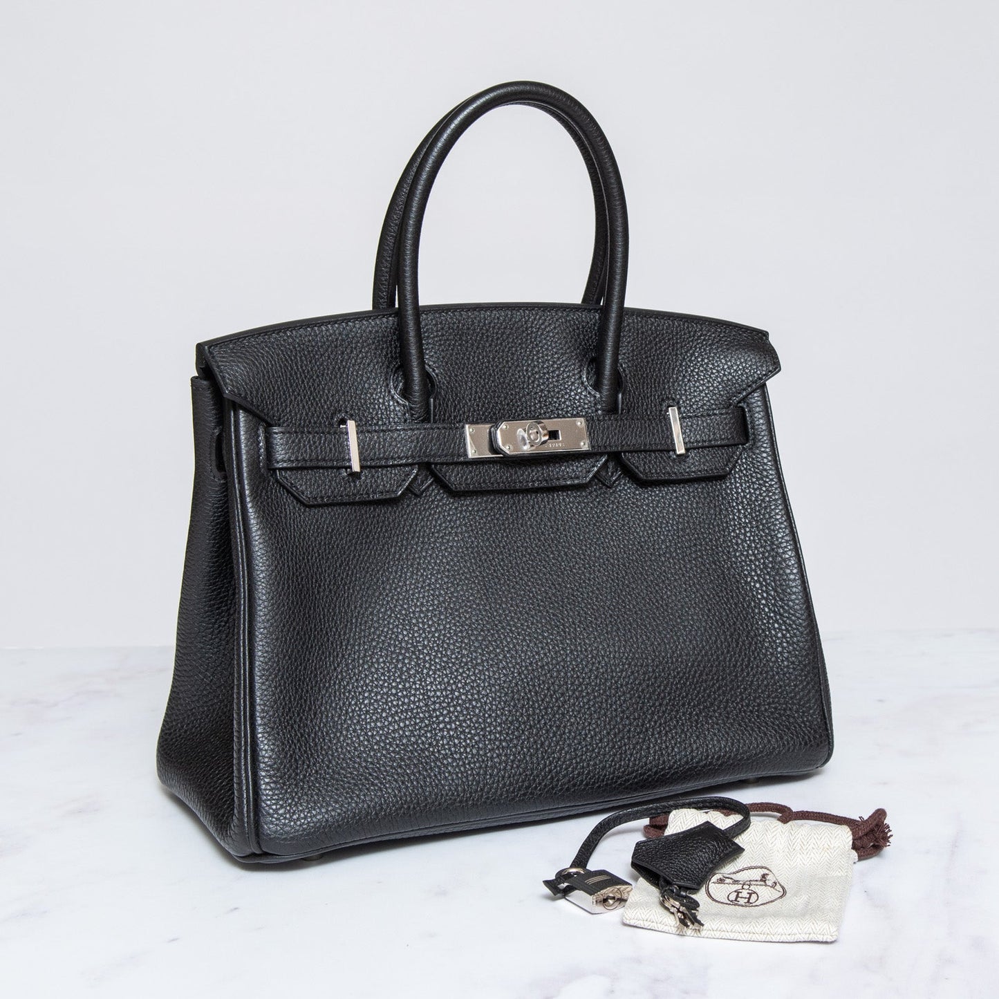 Hermes Black Birkin 30 Bag