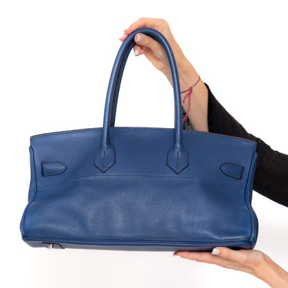 Hermes Birkin 42 Dali Blue Togo Leather Shoulder Bag