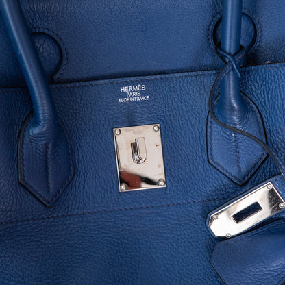 Hermes Birkin 42 Dali Blue Togo Leather Shoulder Bag