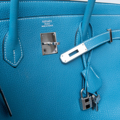 Hermes Blue Jean Birkin 40 Bag