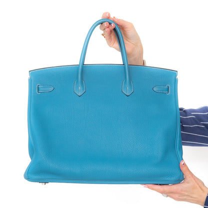 Hermes Blue Jean Birkin 40 Bag