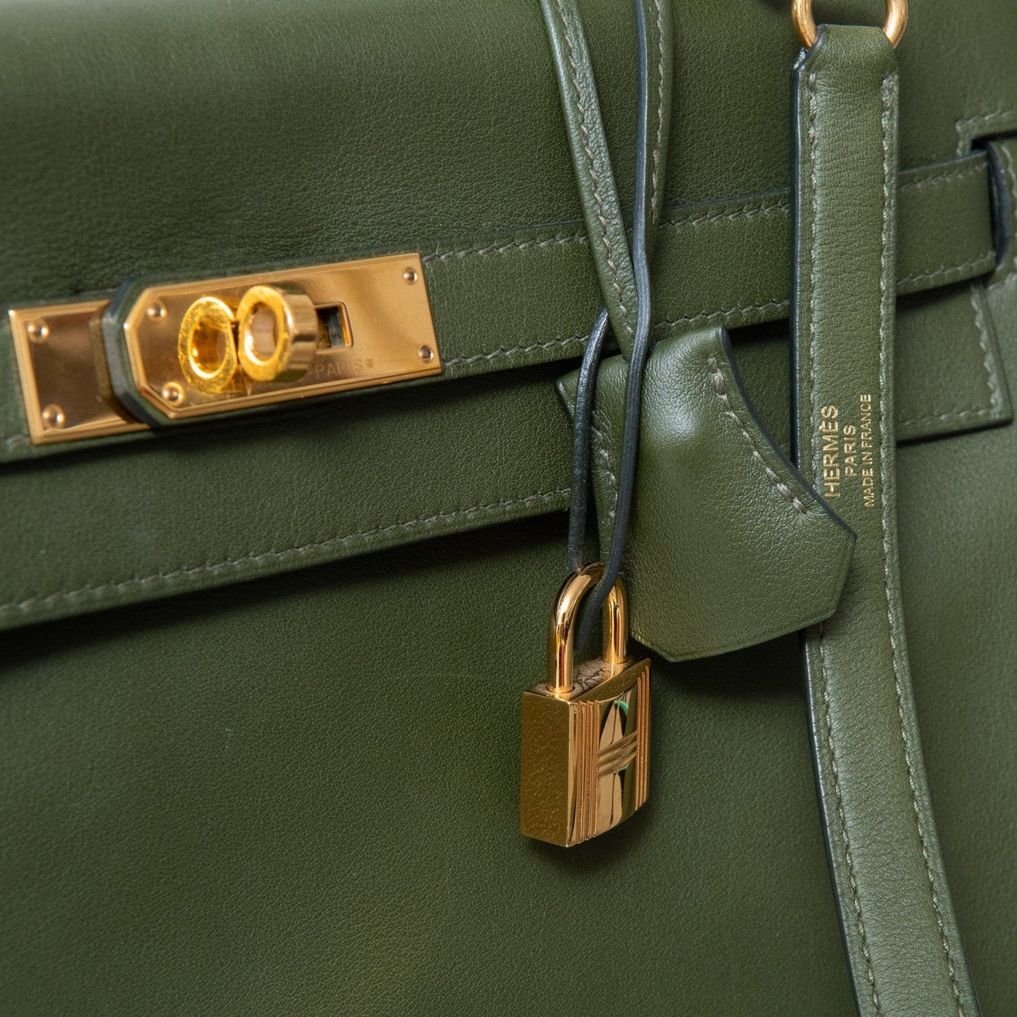 Hermes Kelly 35 Green Bag