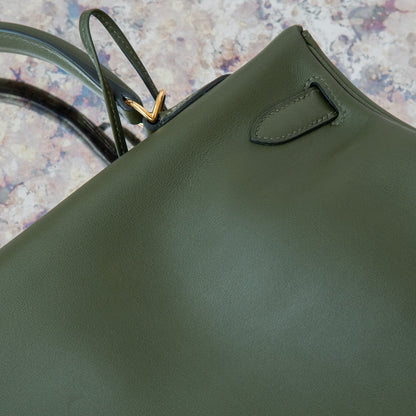 Hermes Kelly 35 Green Bag