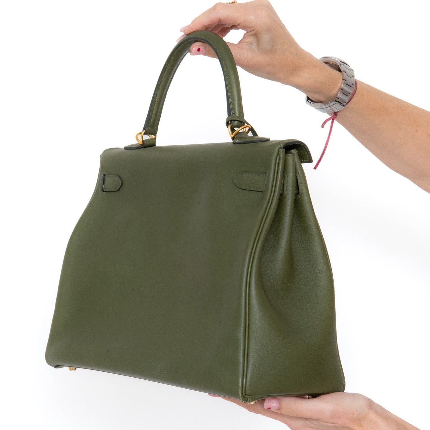 Hermes Kelly 35 Green Bag